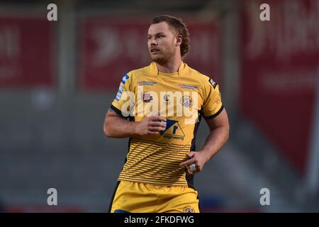 Eccles, UK. 30th Apr, 2021. Cheyse Blair (12) of Castleford Tigersduring the game in Eccles, United Kingdom on 4/30/2021. (Photo by Richard Long Photography/News Images/Sipa USA) Credit: Sipa USA/Alamy Live News Stock Photo