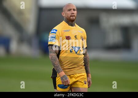 Eccles, UK. 30th Apr, 2021. Nathan Massey (14) of Castleford Tigers during the game in Eccles, United Kingdom on 4/30/2021. (Photo by Richard Long Photography/News Images/Sipa USA) Credit: Sipa USA/Alamy Live News Stock Photo