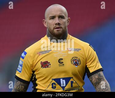 Eccles, UK. 30th Apr, 2021. Nathan Massey (14) of Castleford Tigers during the game in Eccles, United Kingdom on 4/30/2021. (Photo by Richard Long Photography/News Images/Sipa USA) Credit: Sipa USA/Alamy Live News Stock Photo