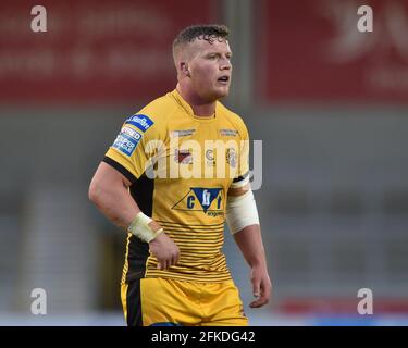 Eccles, UK. 30th Apr, 2021. Adam Milner (13) of Castleford Tigers during the game in Eccles, United Kingdom on 4/30/2021. (Photo by Richard Long Photography/News Images/Sipa USA) Credit: Sipa USA/Alamy Live News Stock Photo