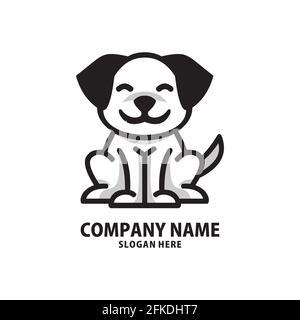 cute dog logo vector animal pet Stock Photo