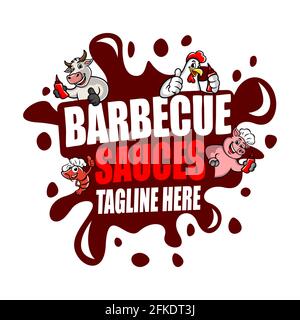 Barbecue and sauces logo Stock Vector
