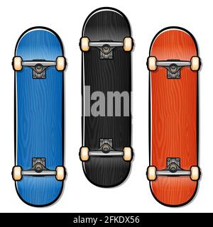 Vector illustration of skateboard cartoon isolated design Stock Vector