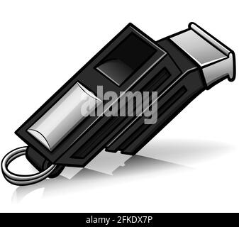 Vector illustration of sport whistle cartoon isolated Stock Vector