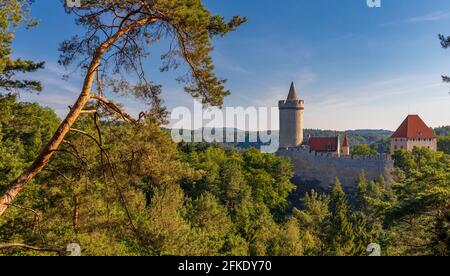 Medieval castle Kokorin in north Bohemia, Czech republic Stock Photo