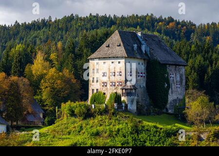 Moosburg castle in Carinthia, Austria Stock Photo