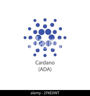 Cardano decentralized blockchain Internet-of-things payments cryptocurrency vector logo icon Stock Vector