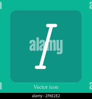 italic vector icon linear icon.Line with Editable stroke Stock Vector