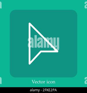 cursor vector icon linear icon.Line with Editable stroke Stock Vector