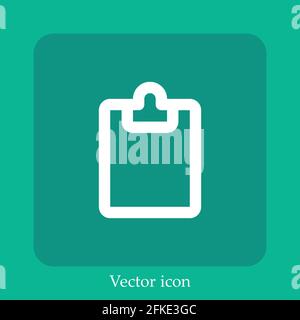clipboard vector icon linear icon.Line with Editable stroke Stock Vector