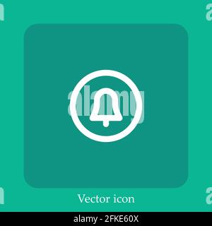 notification vector icon linear icon.Line with Editable stroke Stock Vector