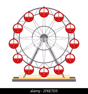 Grande Linha Circular Mover Criança Engraçada Ferriswheel Desenho Jogo  Espaço imagem vetorial de Marinka© 537708642
