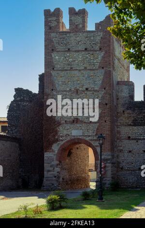 View of Soave's castle near Verona Stock Photo