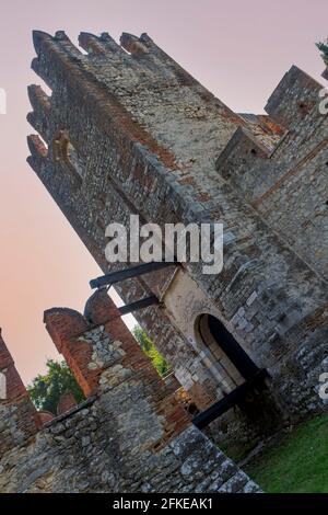 View of Soave's castle near Verona Stock Photo