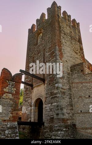 View of Soave's castle near Verona Stock Photo