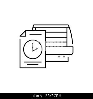 Freezer rental olor line icon. Pictogram for web page, mobile app, promo. UI UX GUI design element. Editable stroke. Stock Vector