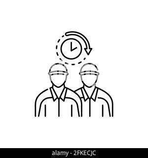 Call movers olor line icon. Pictogram for web page, mobile app, promo. UI UX GUI design element. Editable stroke. Stock Vector