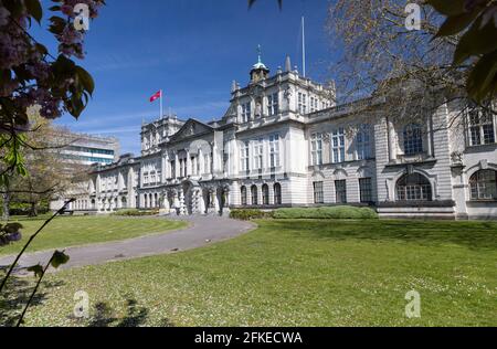 Cardiff University Main Building, Cathays Park, Cardiff, Wales, UK Stock Photo