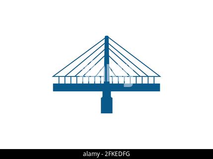 Bridge Logo icon vector illustration design Template Stock Vector