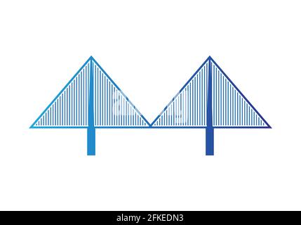 Bridge Logo icon vector illustration design Template Stock Vector