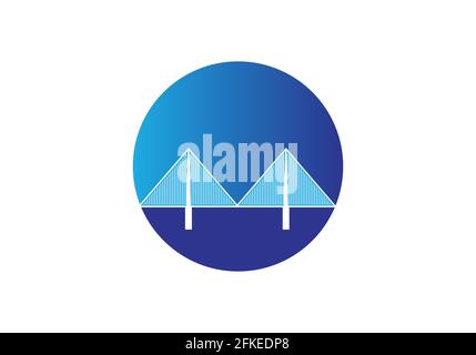 Bridge Logo icon vector illustration design Template Stock Vector