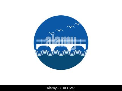Bridge Logo icon vector illustration design Template Stock Vector