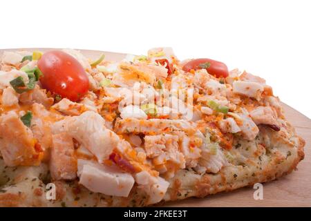 focaccia bread isolated on a white background Stock Photo