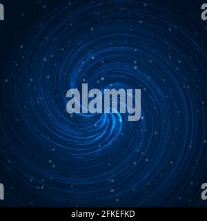 Blue spiral abstract background. Futuristic vector illustration. Stock Vector