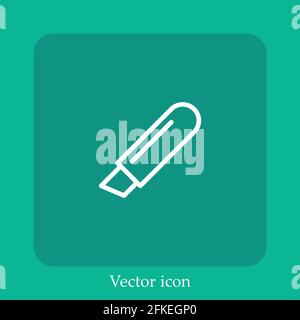 highlighter vector icon linear icon.Line with Editable stroke Stock Vector