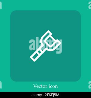 peeler vector icon linear icon.Line with Editable stroke Stock Vector