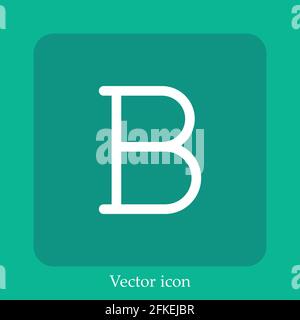bold vector icon linear icon.Line with Editable stroke Stock Vector