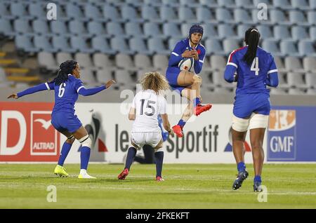 Caroline Boujard of France during the Women's Rugby Union Test Match between France and England on April 30, 2021 at Le Stadium in Villeneuve-d'Ascq, France - Photo Loic Baratoux / DPPI / LiveMedia Stock Photo