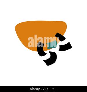 Various shapes lines spots, dots, doodle objects.  Stock Vector