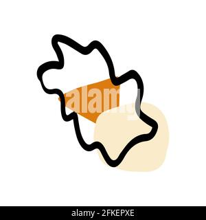 Various shapes lines spots, dots, doodle objects.  Stock Vector