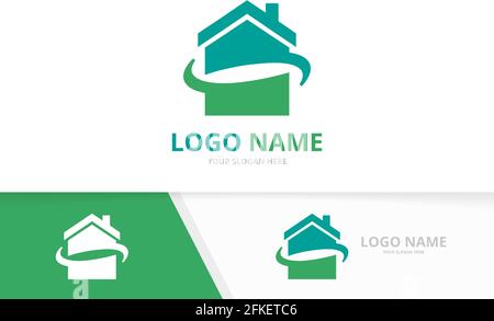 Real estate company logo design. House logotype design template. Stock Vector