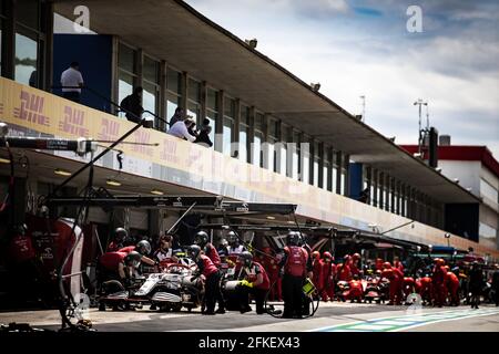 Portimao, Portugal. Saturday 1st May 2021. Antonio Giovinazzi (ITA) Alfa Romeo Racing C41. Portuguese Grand Prix, Saturday 1st May 2021. Portimao, Portugal. Credit: James Moy/Alamy Live News Stock Photo