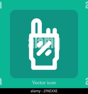 walkie vector icon linear icon.Line with Editable stroke Stock Vector