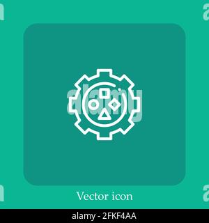 problem solving vector icon linear icon.Line with Editable stroke Stock Vector