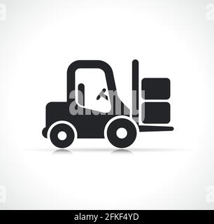 Vector illustration of forklift icon isolated design Stock Vector