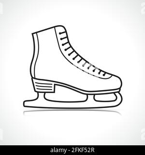 Vector illustration of ice skating boot icon Stock Vector