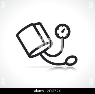Sphygmomanometer or blood pressure isolated icon illustration Stock Vector