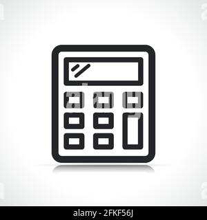 calculator icon isolated design on white background Stock Vector
