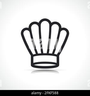 chef hat icon isolated vector line design Stock Vector