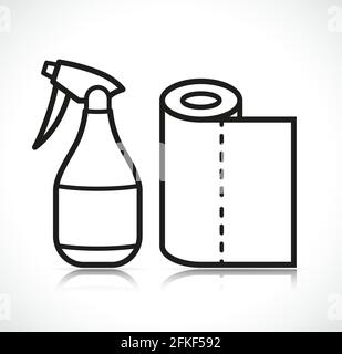 Vector illustration of isolated clean sprayer icon Stock Vector