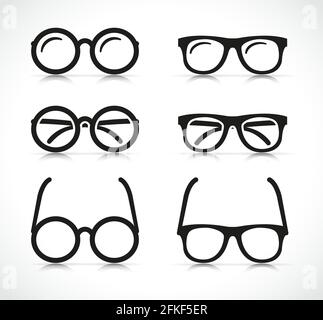 Vector illustration of eye glasses silhouette icon Stock Vector