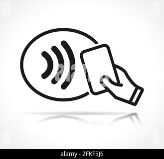 Vector illustration of contactless payment icon sign Stock Vector