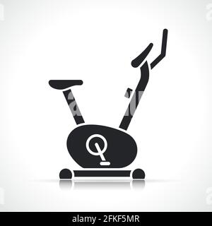Vector illustration of exercise bike machine icon Stock Vector