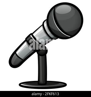 Vector illustration of microphone audio cartoon design Stock Vector