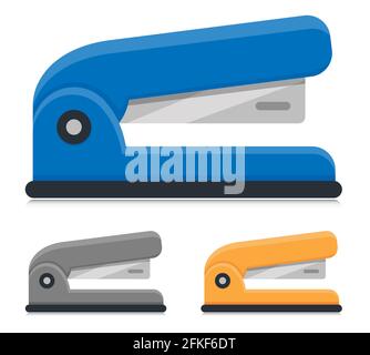 office stapler flat icon vector isolated design Stock Vector