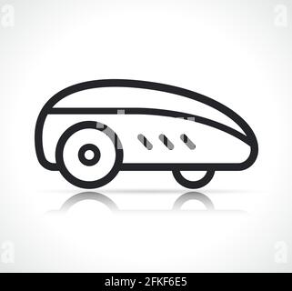 Vector illustration of modern lawn mower icon Stock Vector